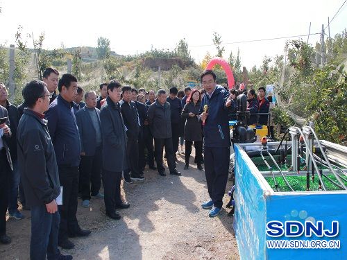 淄博市丘陵山地林果全程机械化暨科技下乡现场会在沂源县召开
