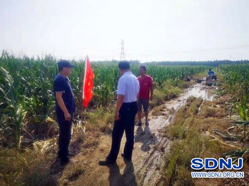 桓台县农机服务中心前往救灾一线慰问指导（图）